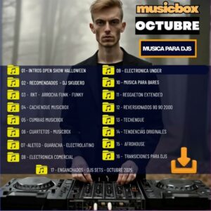Pack de música para DJs Octubre 2025 en formato MP3 320kbps - ServicioDJs